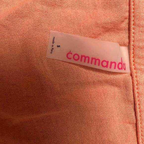 Commando Pure Pima Cami with Lace Coral Orange NEW - Picture 3 of 4